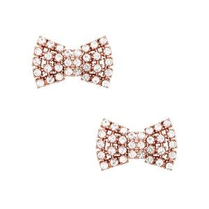 KATE SPADE Sparkling Bow Rose Gold Studs Earrings OORU1461